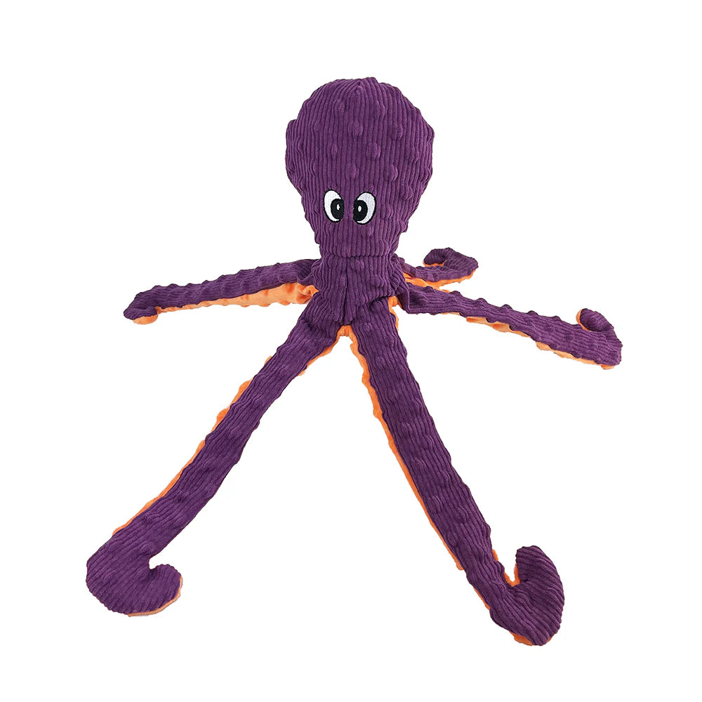 Petlou Dotty Friends Twin Pack Octopus (Blue & Purple) Plush Dog Toy, 16"