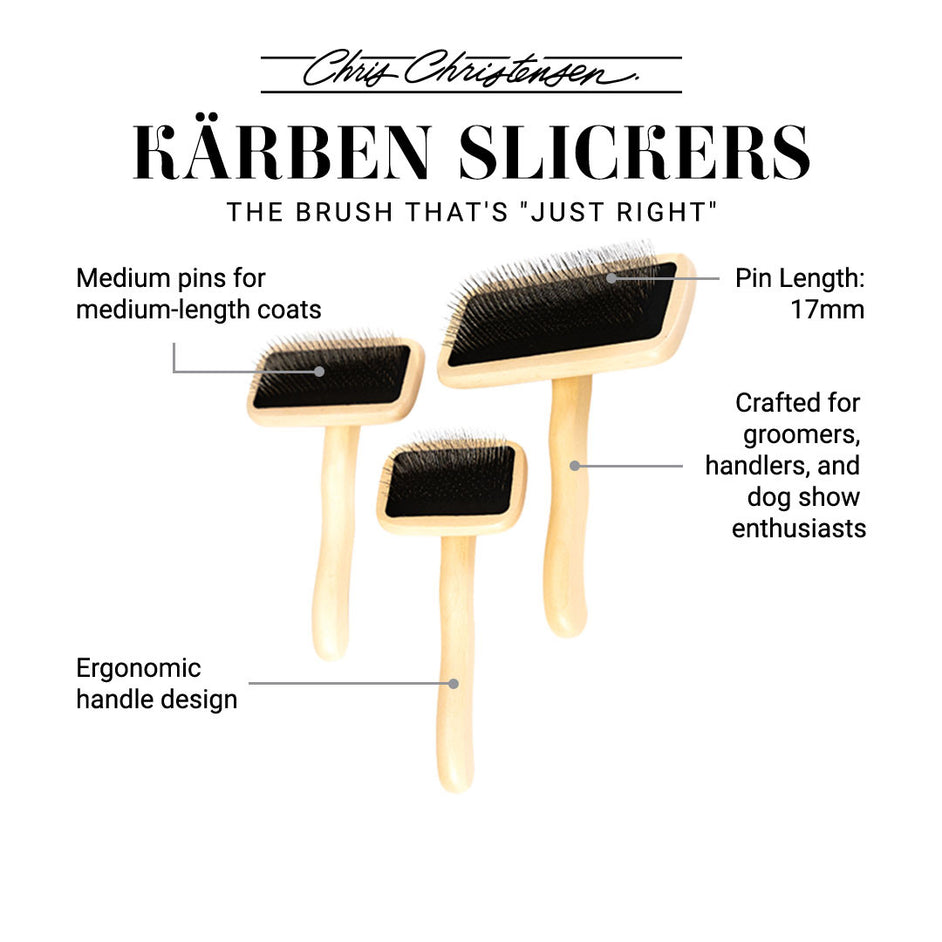 Chris Christensen Karben Slicker Brush For Dogs, Medium