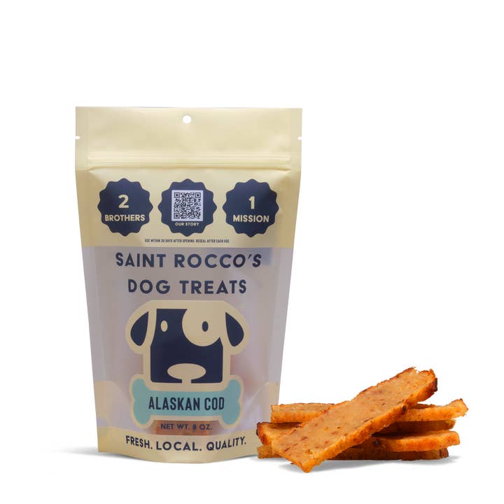Saint Rocco's USA Alaskan Cod Recipe Jerky Dog Treats