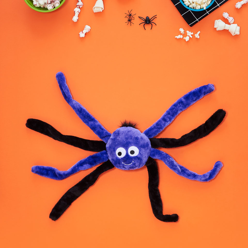 Zippy Paws Halloween 2026 Spiderz Purple Plush Dog Toy, Small
