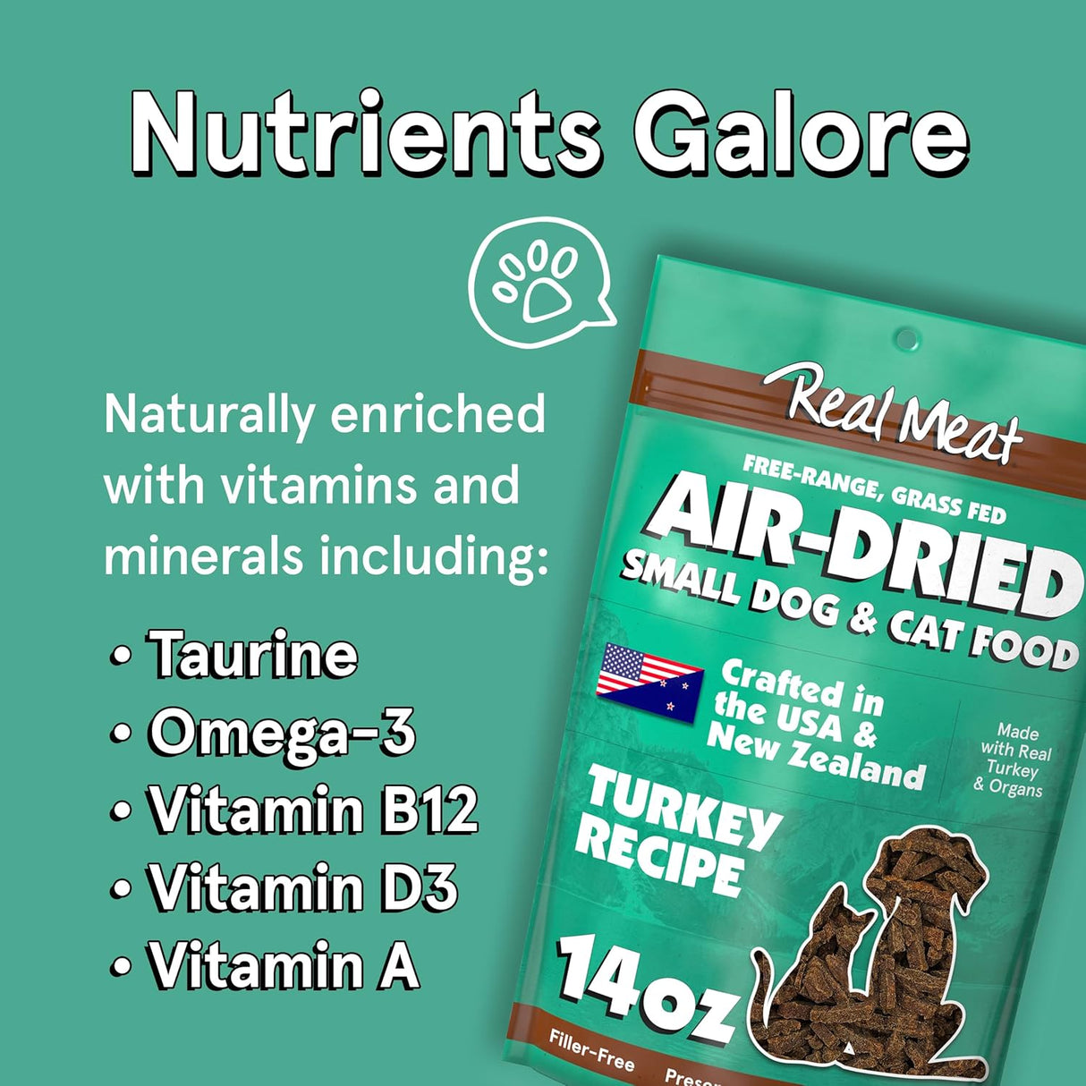 The Real Meat Company Air-Dried Cat Food, Turkey