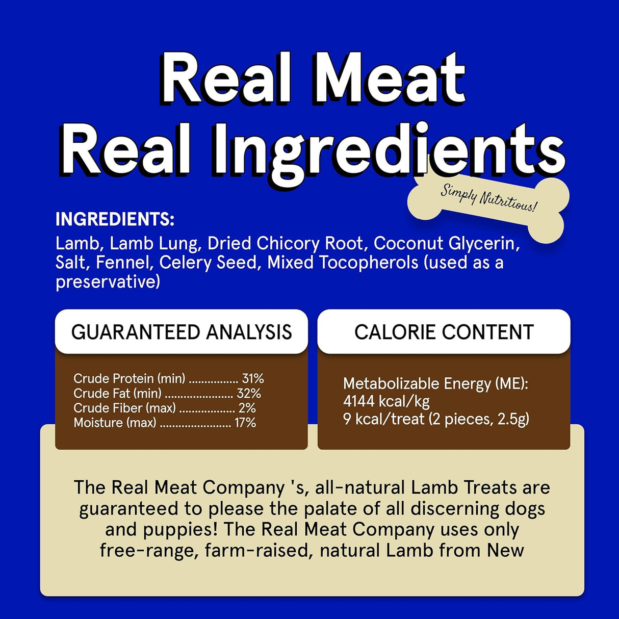 The Real Meat Company Lamb Jerky Dog Treats