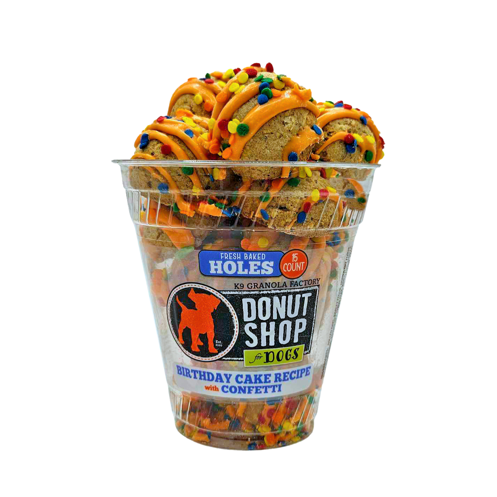 K9 Granola Factory Donut Shop Donut Holes For Dogs, Birthday Cake Recipe 15ct