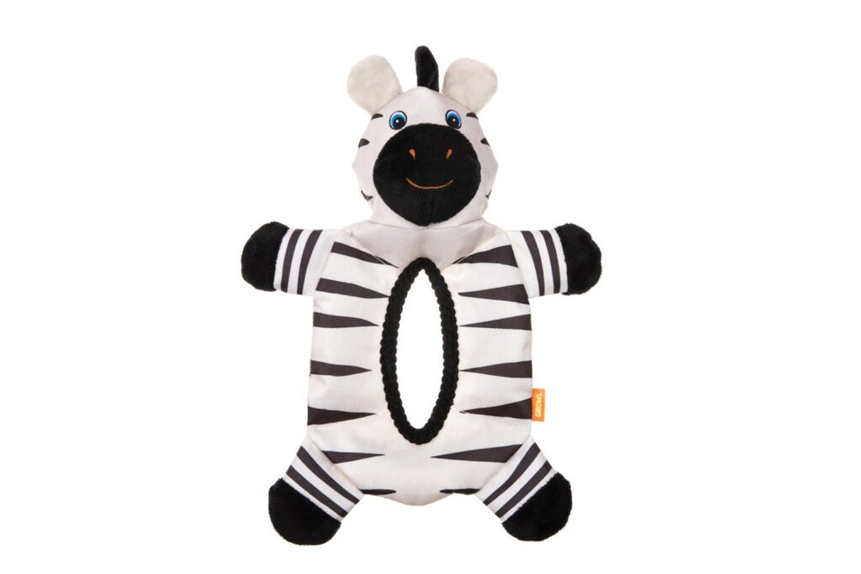 Growl Bruizers Ballistic Dog Toy, Black & White Zebra