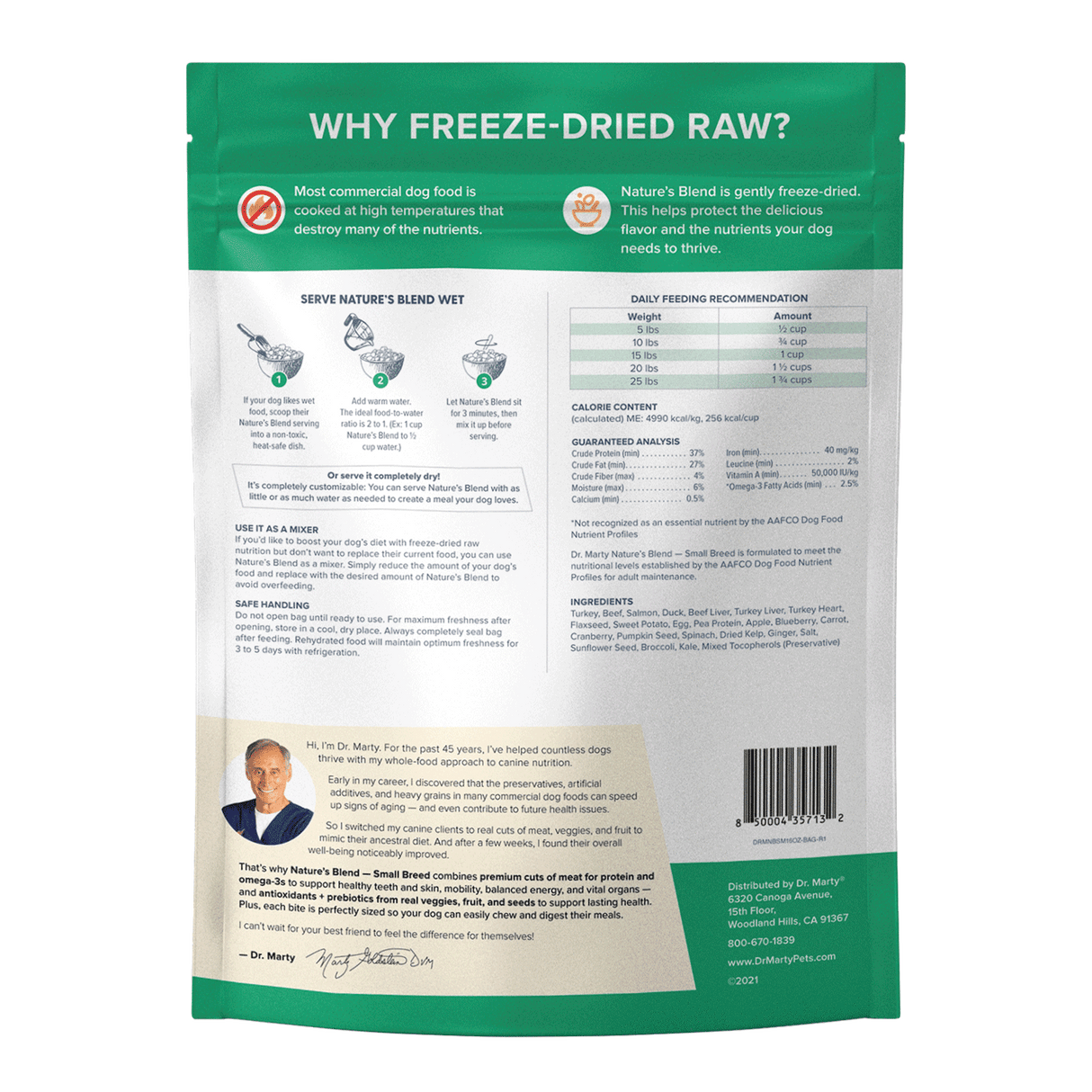 Dr Marty Nature's Blend Small Breed Recipe Freeze Dried Dog Food