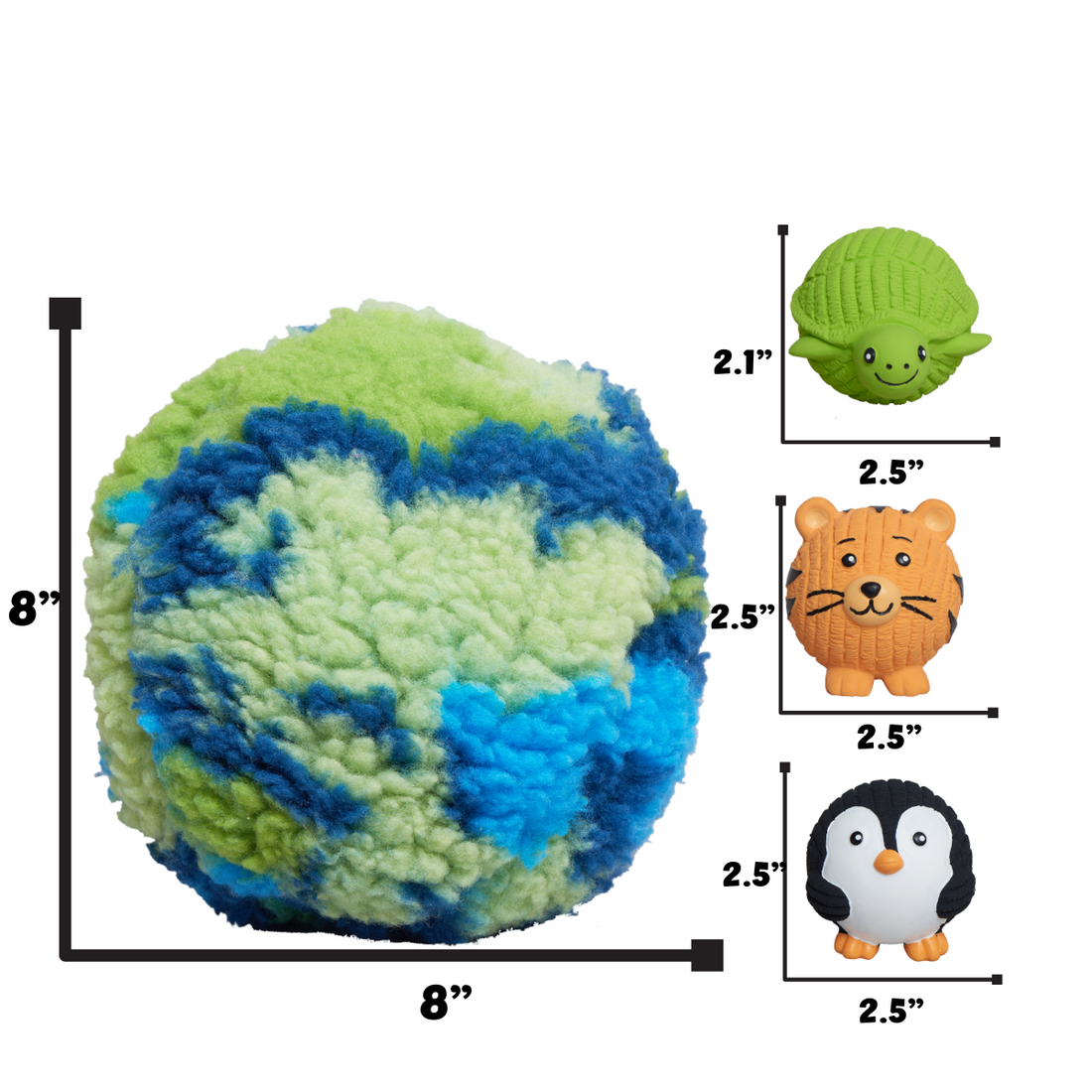 HuggleHounds HuggleSnuffles SnuffleSphere Puzzle Ball Durable Squeaky Interactive Dog Toy