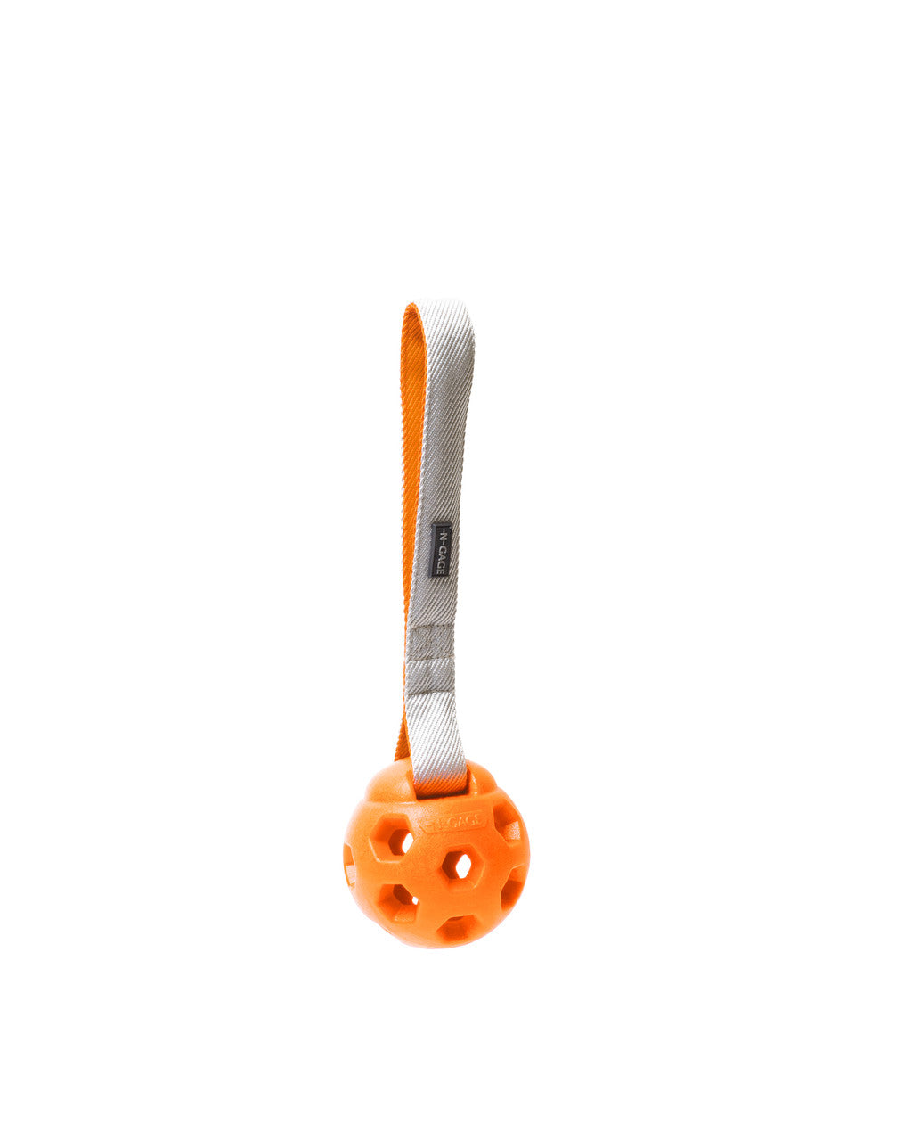 N GAGE Active Handler Junior Interactive Rubber Dog Toy, Orange