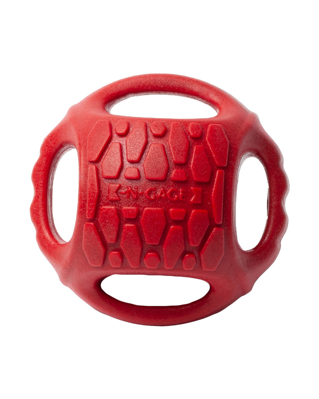 N GAGE Hydro Handler Ball Jumbo Interactive Rubber Dog Toy, Red