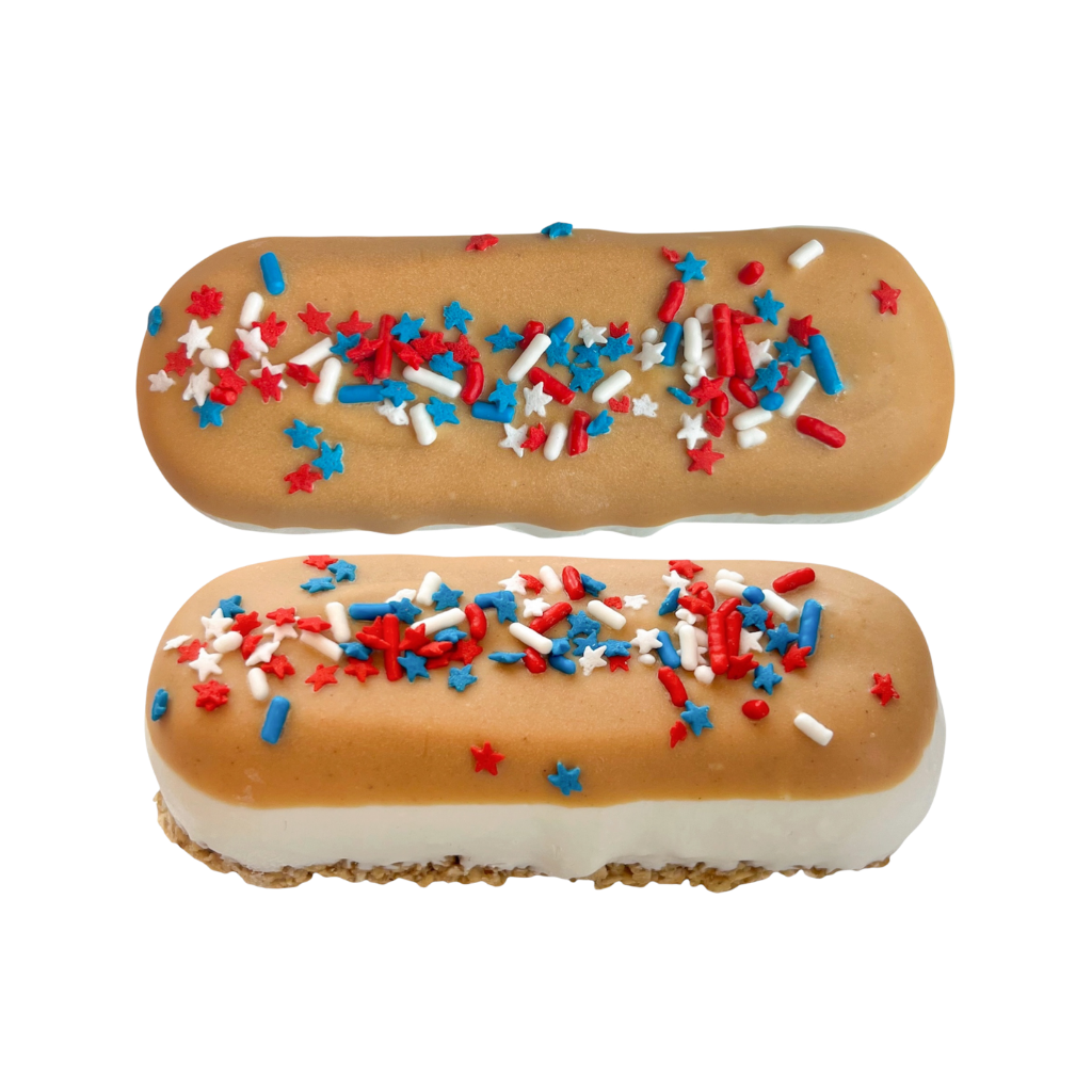K9 Granola Factory Donut Shop Long Johns For Dogs, Patriotic Peanut Butter with Sprinkles, 5ct