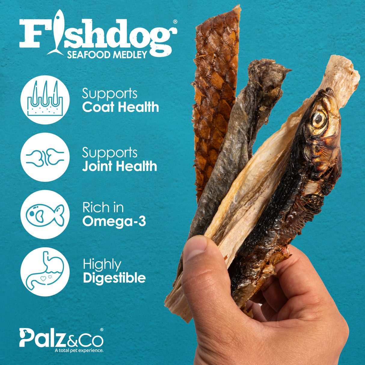 Palz&Co Fishdog Seadfood Medley Dog Treats, 2.5oz