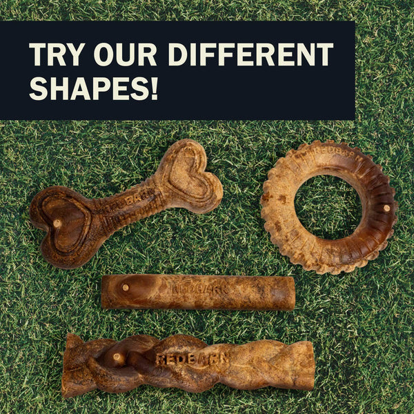 Redbarn Dur-A-Bulls Hickory BBQ Dental Chew For Dogs, Bone