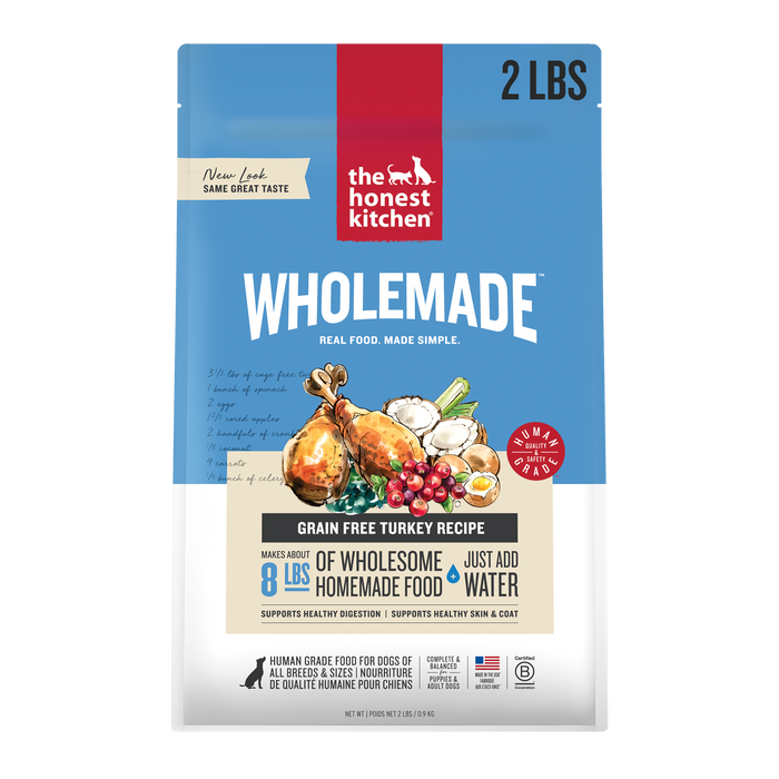 The Honest Kitchen Wholemade Grain Free Turkey Dehydrated Dog Food
