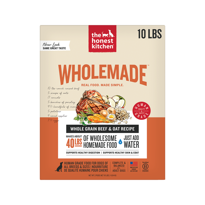 The Honest Kitchen Wholemade Whole Grain Beef Dehydrated Dog Food