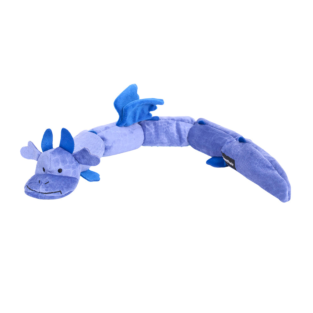 Zippy Paws Zippy Dragonz Plush Dog Toy, Blue Deluxe