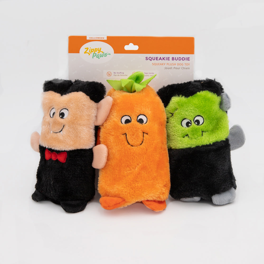 Zippy Paws Halloween 2026 Colossal Buddies Plush Dog Toy, 3pk