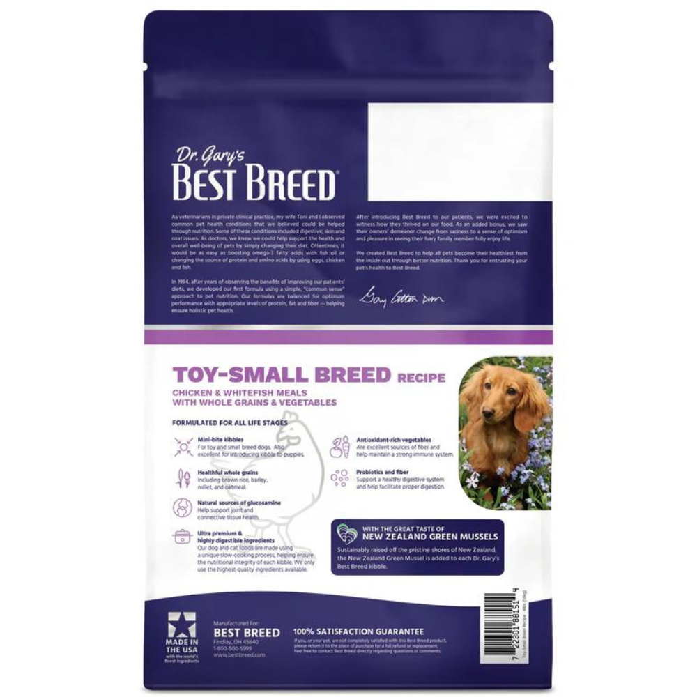 Dr Gary's Best Breed Toy-Small Breed Recipe Dry Dog Food