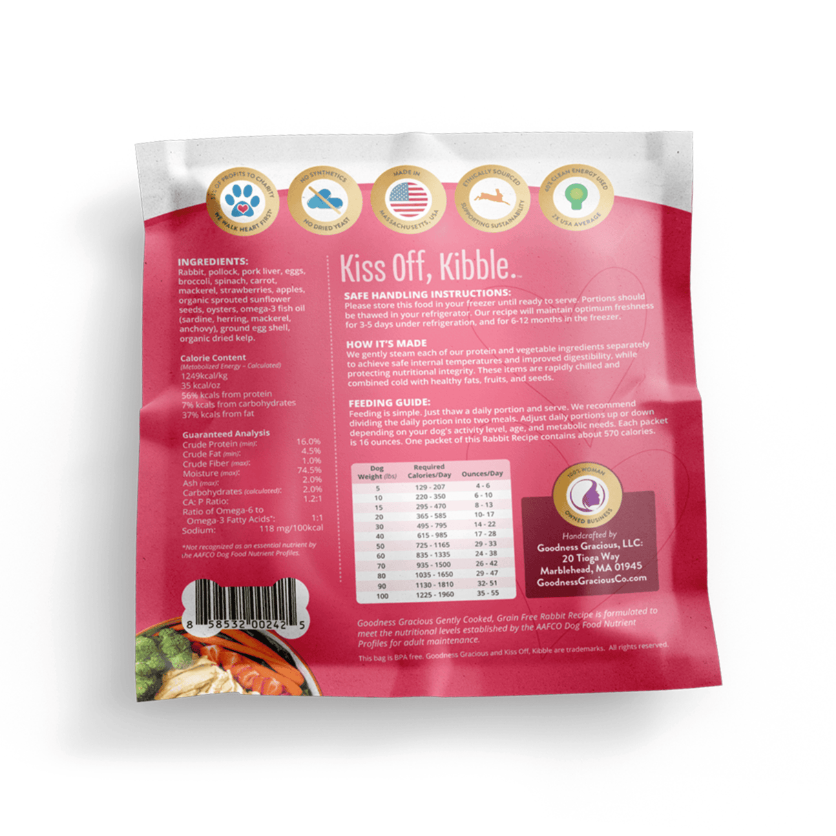Goodness Gracious Human Grade Synthetic Free Gently Cooked Frozen Dog Food