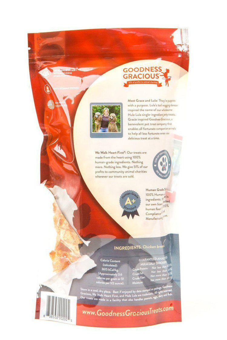 Goodness Gracious Hula Lula Human Grade Chicken Jerky Dog Treats, 5 oz bag