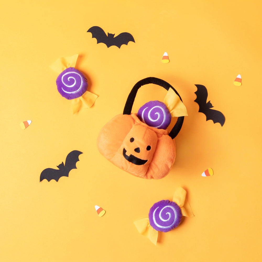 Zippy Paws Halloween 2026 Burrow Puzzle Plush Dog Toy, Trick-or-Treat Basket