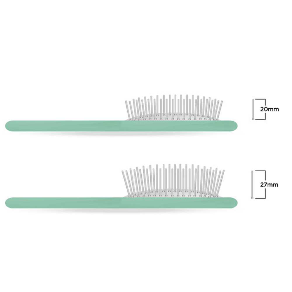 One Stray Hair Sea Glass Oval Metal Pin Brush For Dogs, 27mm