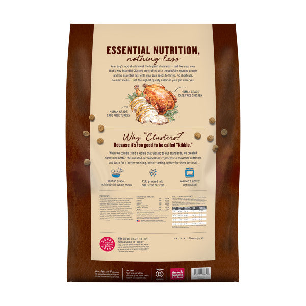 The Honest Kitchen Essentials Whole Food Clusters Whole Grain Turkey & Chicken Recipe Dry Dog Food