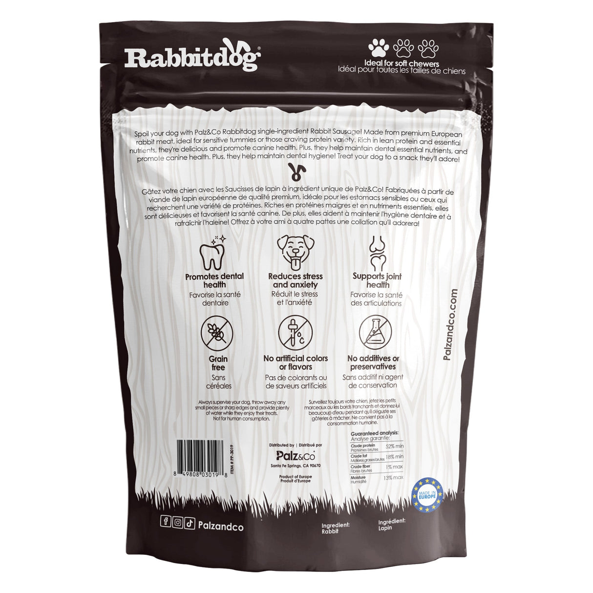 Palz&Co Rabbitdog Rabbit Sausage Dog Treats