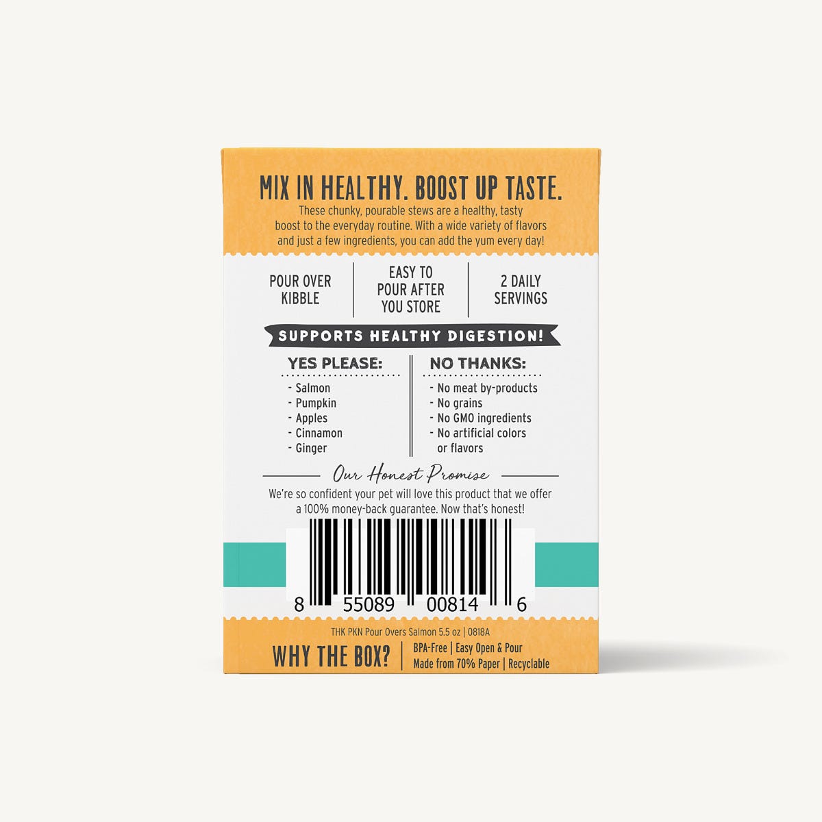The Honest Kitchen Pumpkin Pour Overs Salmon & Pumpkin Stew Wet Food Topper For Dogs, 12/5.5oz