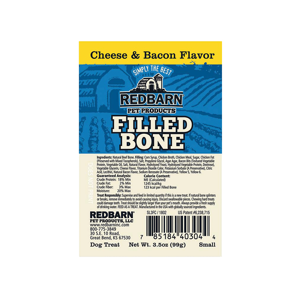 Redbarn Small Cheese & Bacon Filled Bone For Dogs
