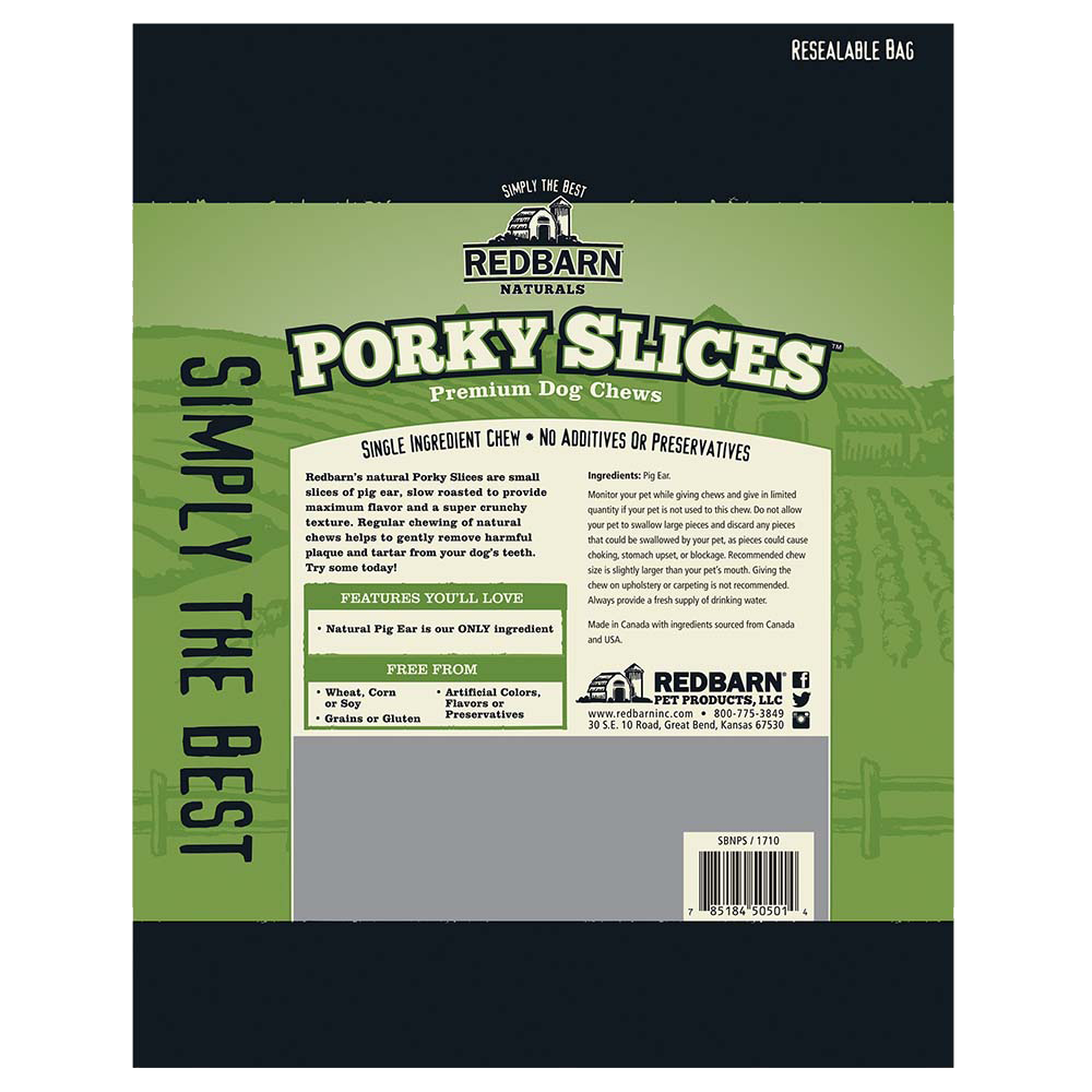 Redbarn Naturals Porky Slices Dog Chews, 1.5 lb