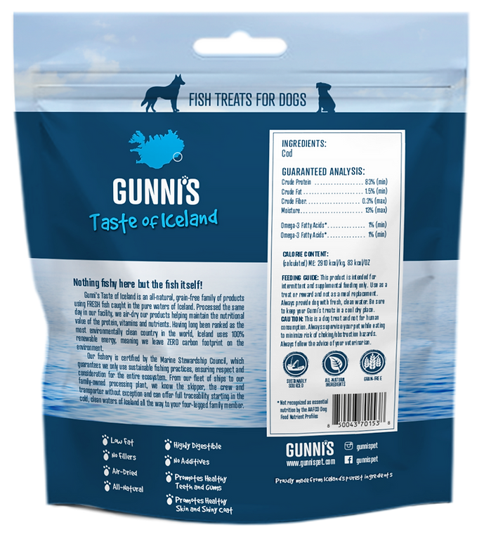 Gunni's Taste of Iceland Cod Baby Bites Dog Treats, 2.5oz