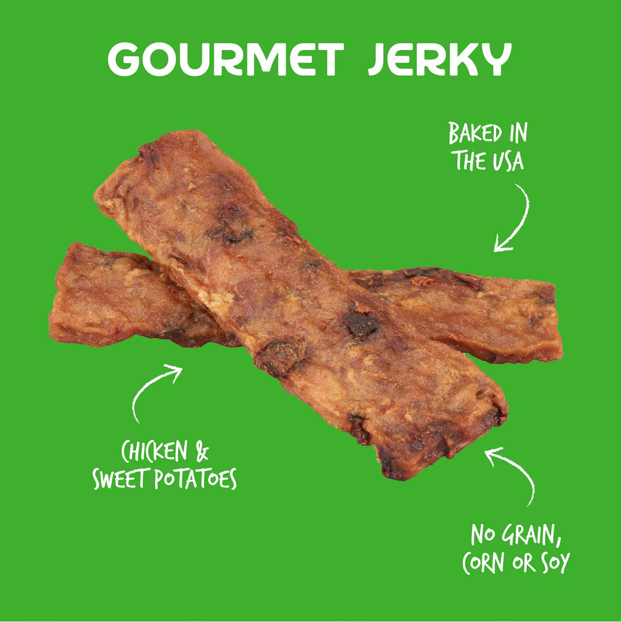 Cloud Star Wag More Bark Less Grain Free Chicken & Sweet Potato Jerky Dog Treats, 10oz