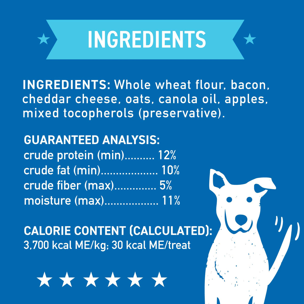 Cloud Star Wag More Bark Less Oven Baked Dog Treats with Bacon, Cheese & Apples