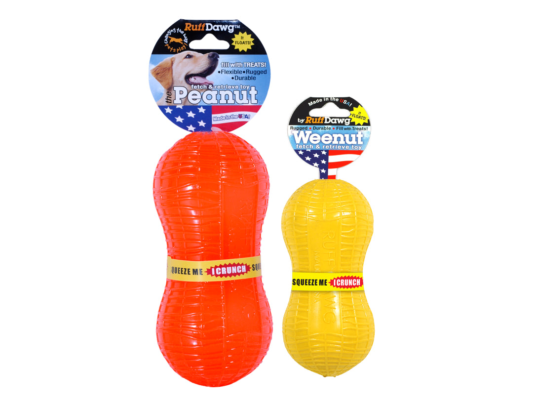 RuffDawg USA Peanut Crunch Rubber Retrieving Dog Toy