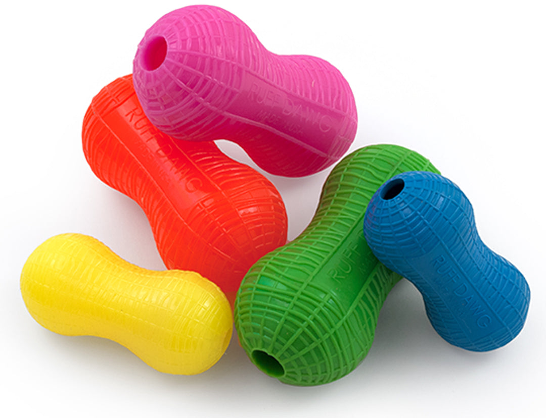 RuffDawg USA Peanut Rubber Retrieving Dog Toy
