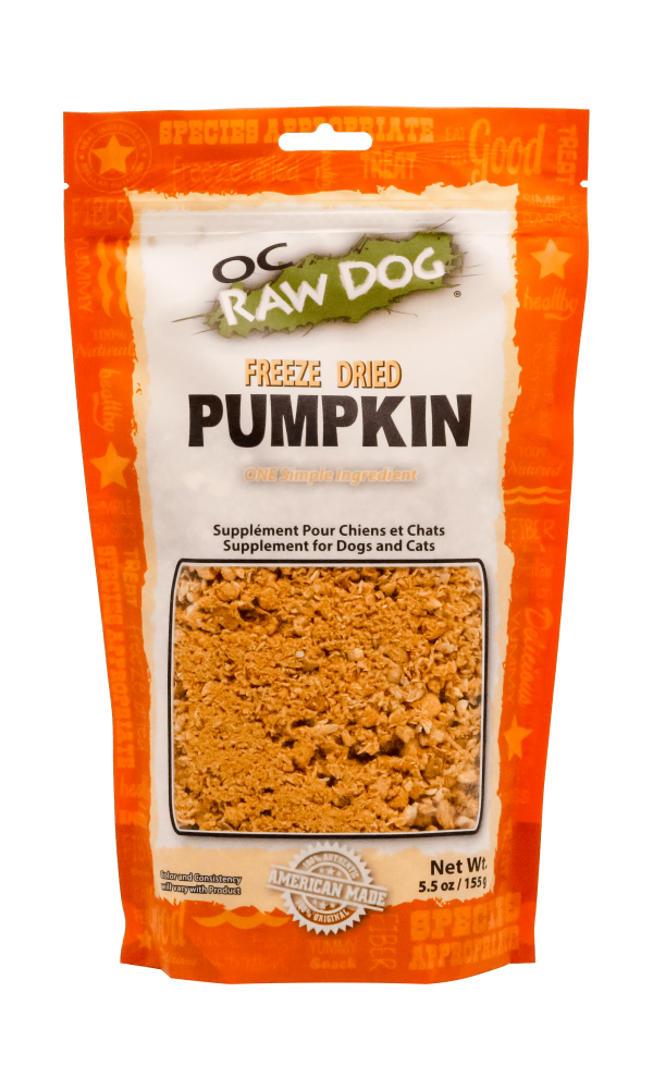 OC Raw Freeze Dried Pumpkin Food Topper For Dogs, 4oz