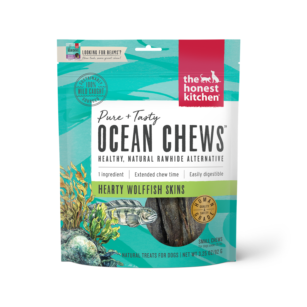The Honest Kitchen Beams Wolffish Skins Dog Treats