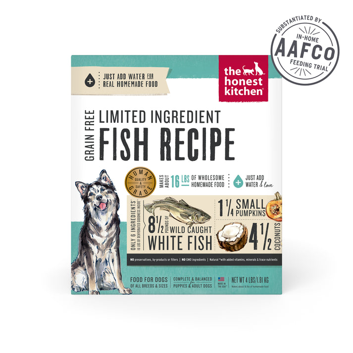 The Honest Kitchen Wholemade Grain Free Limited Ingredient Fish Recipe Dehydrated Dog Food