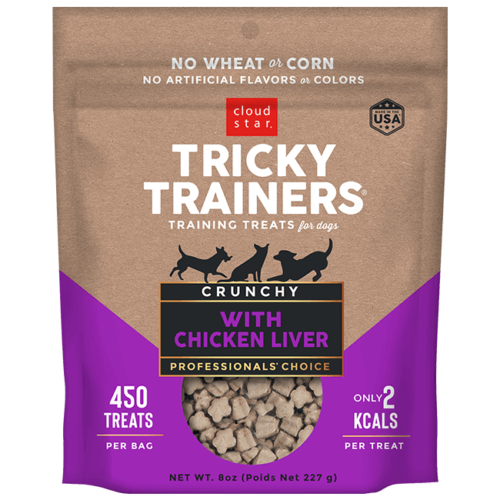 Cloud Star Crunchy Tricky Trainers Chicken Liver Dog Treats, 8oz