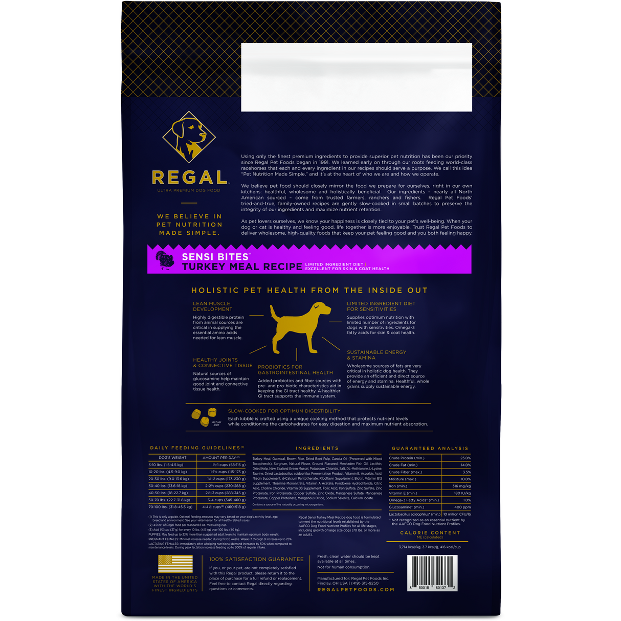 Regal Sensi Bites Turkey Meal Recipe Dry Dog Food