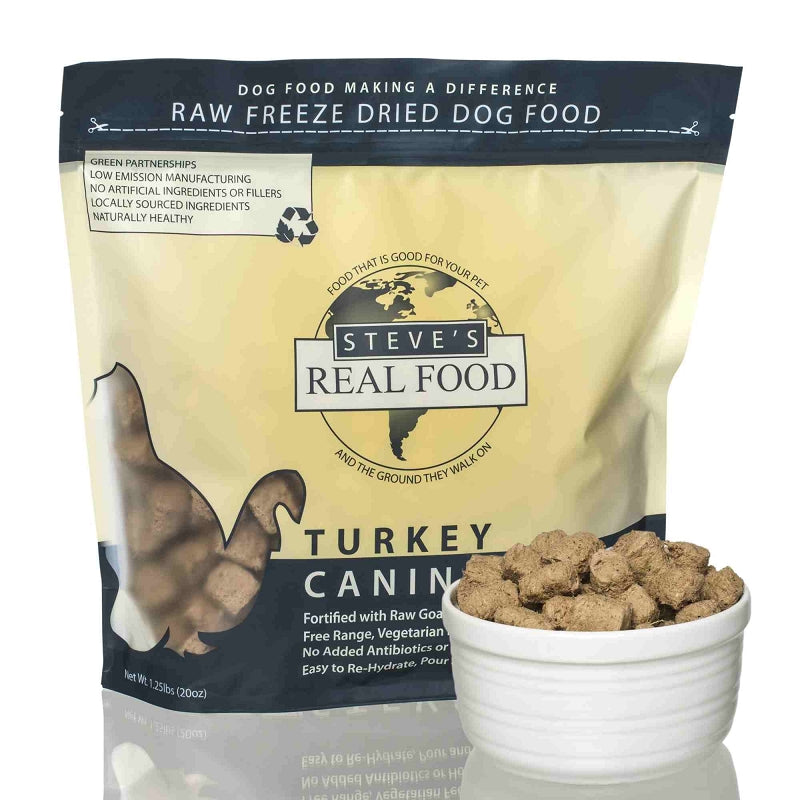 Steve's Real Food Turkey Nuggets Freeze Dried Food For Dogs, 1.25lb