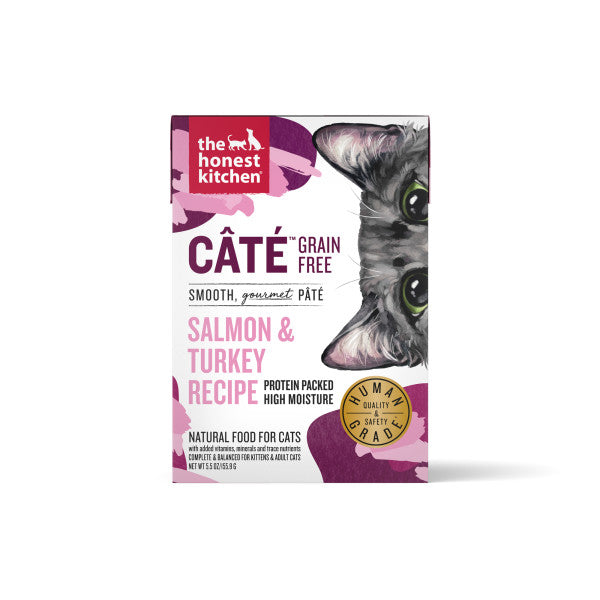 The Honest Kitchen Cate Salmon & Turkey Pate Wet Cat Food, 12/5.5oz