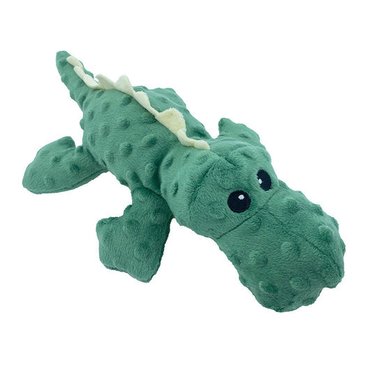 Petlou Dotty Friends Crocodile Plush Dog Toy - Squeaky, Durable, 14"