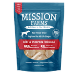 Mission Farms Beef & Pumpkin Recipe Freeze-Dried Dog Food – 14oz
