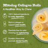 Palz&Co Moodog Beef Corium Collagen Roll Dog Treat, Bacon