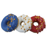 K9 Granola Factory Donut Shop Gourmet Donuts For Dogs, 250th Anniversary Patriotic 3pk
