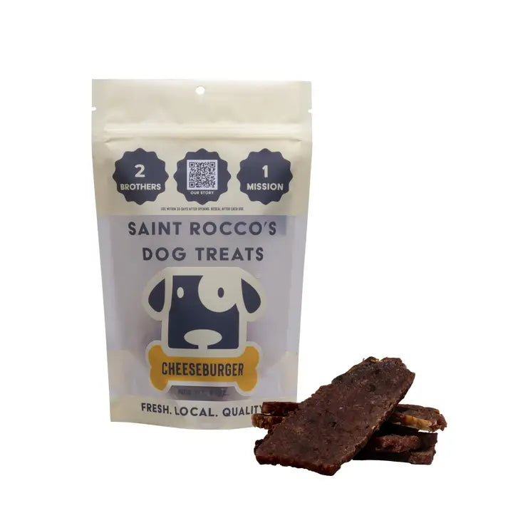 Saint Rocco's USA Cheeseburger Recipe Jerky Dog Treats