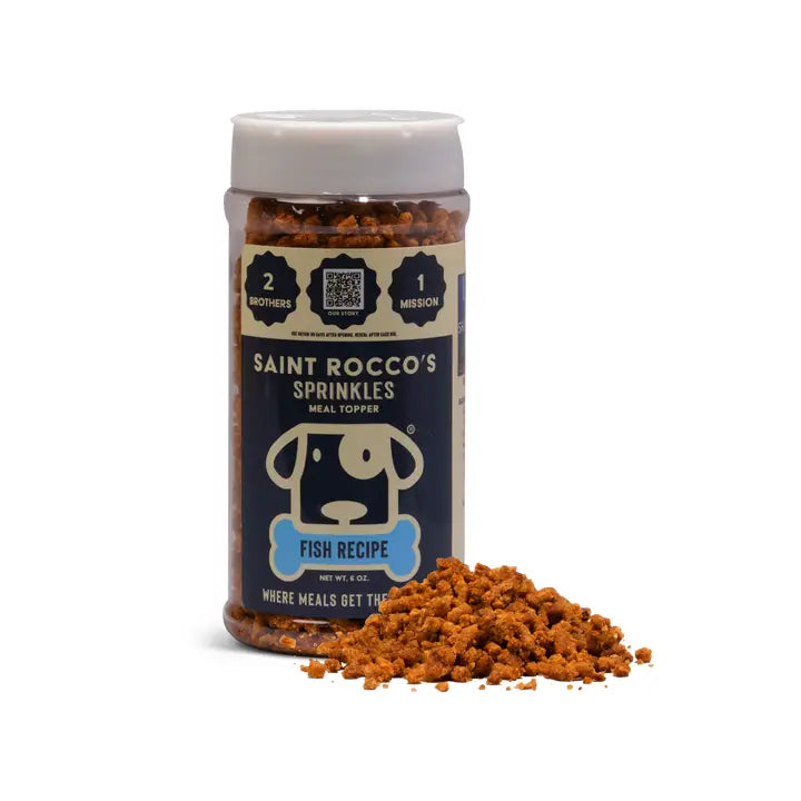 Saint Rocco's USA Sprinkles Fish Recipe Food Topper For Dogs, 6oz