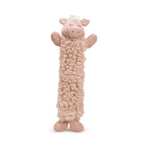 HuggleHounds Fluffer Long & Lovelie Durable Squeaky Plush Dog Toy, Penelope Pig