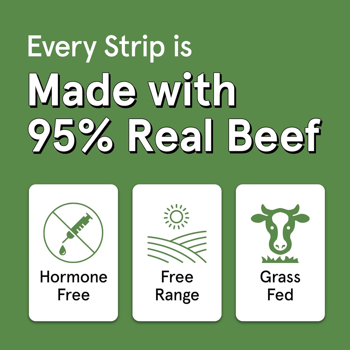 The Real Meat Company Beef Long Jerky Stix Dog Treats, 8oz