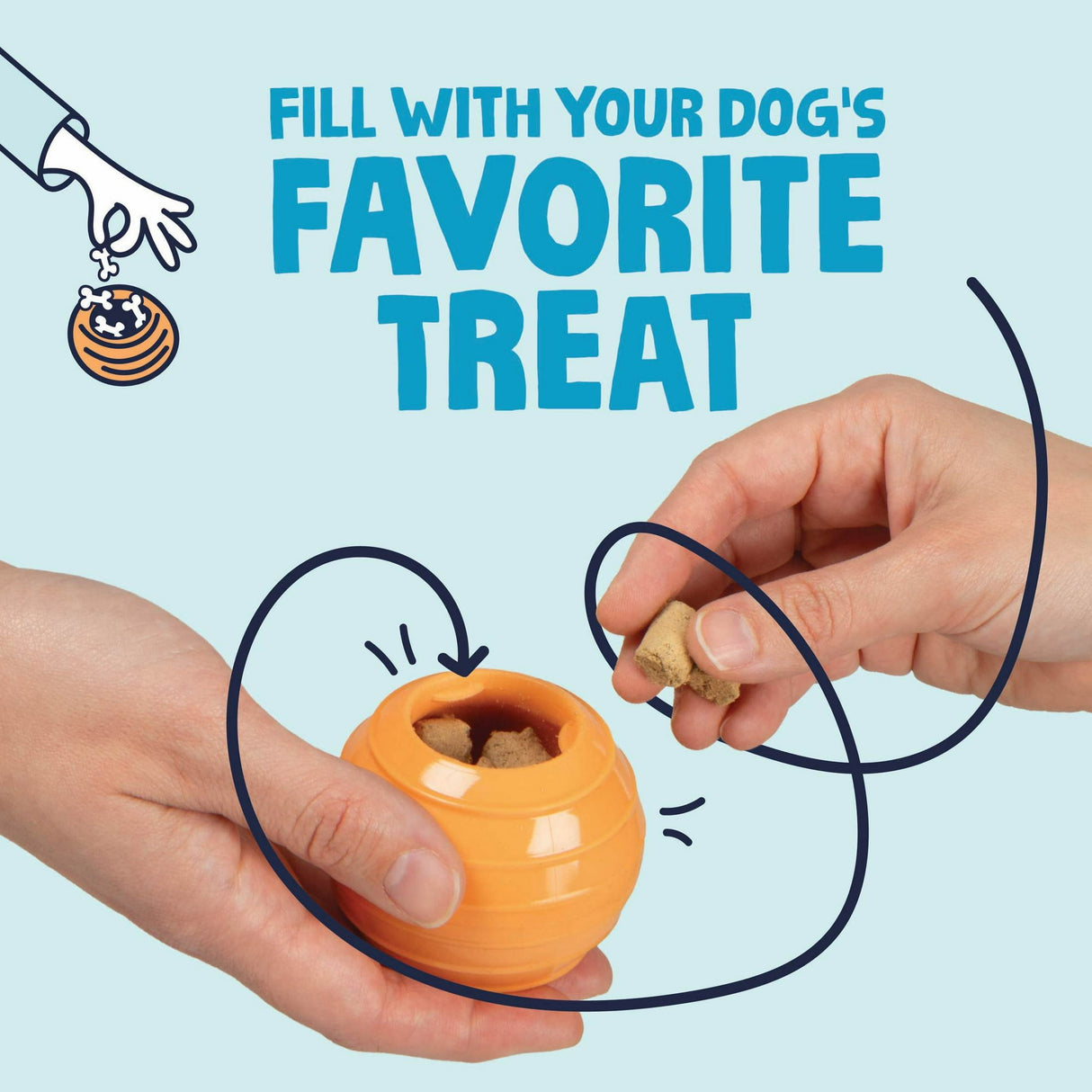 goDog Squeaks Durable Interactive Dog Toy, Looper